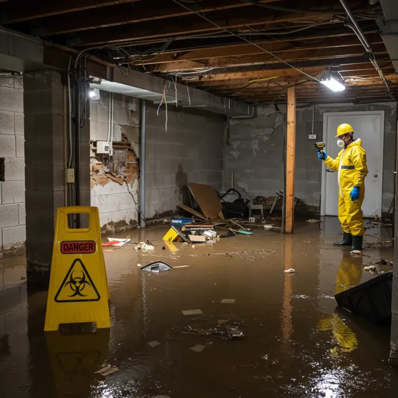 Flooded Basement Electrical Hazard in Meridianville, AL Property